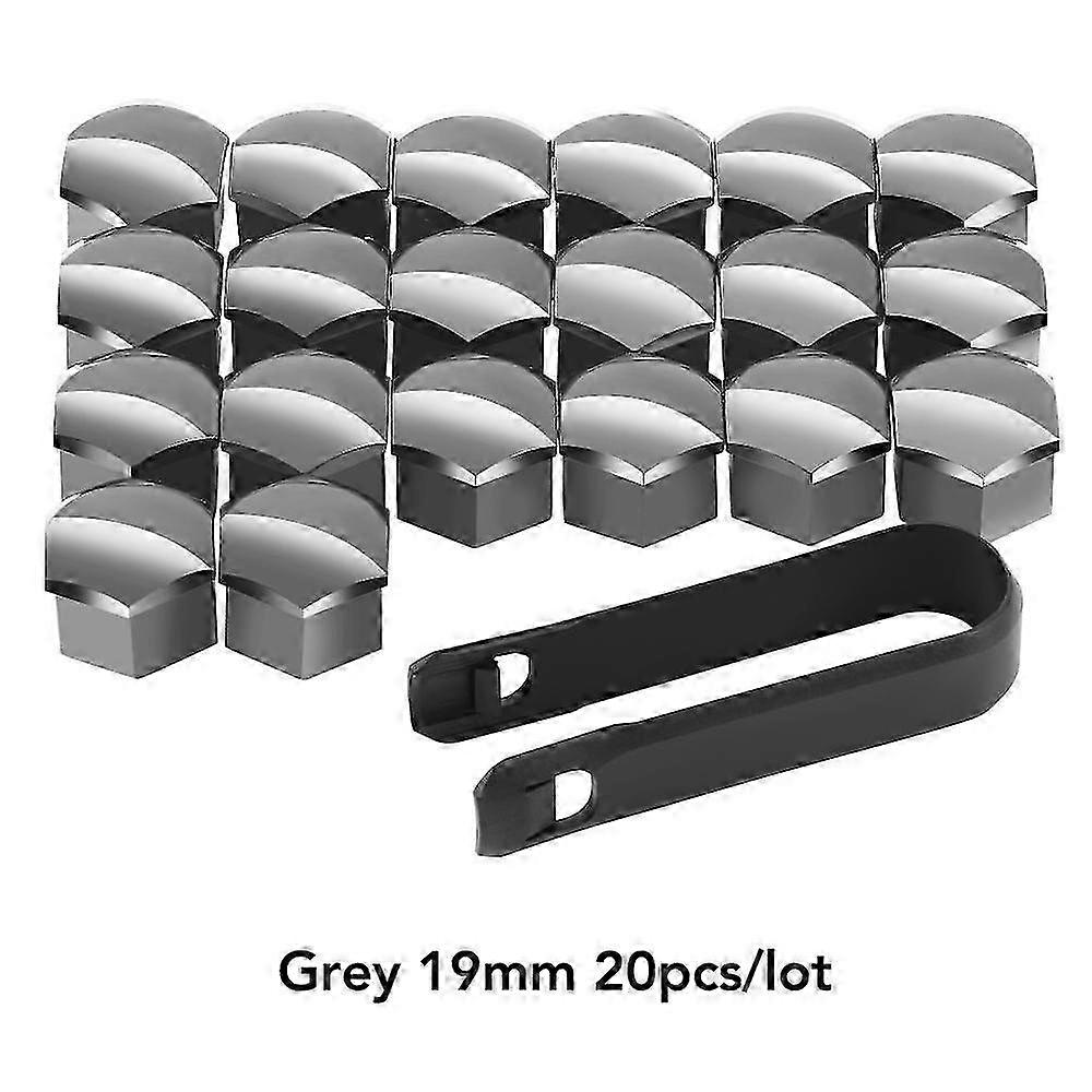 Krytky chráničů šroubů kol - 20ks krytek matic pneumatik 17/19/21 mm
