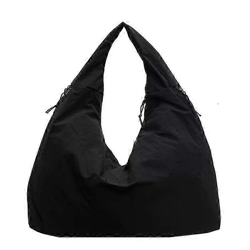 Women's Solid Color Textured Draped Tote Bag,Big Capacity All-Match Underarm Bag