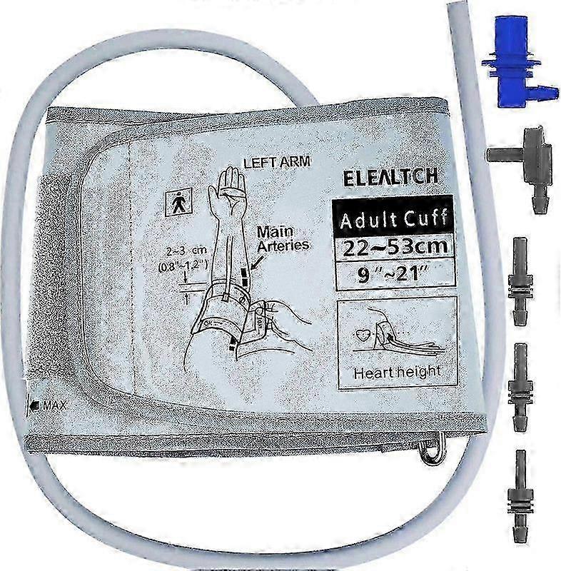 Extra Large Cuff Compatible with Omron 9u201d-21u201d Inches (22-53CM) XL Blood Pressure Adult ARM BP Replacement Cuff for Big ARM, Grey