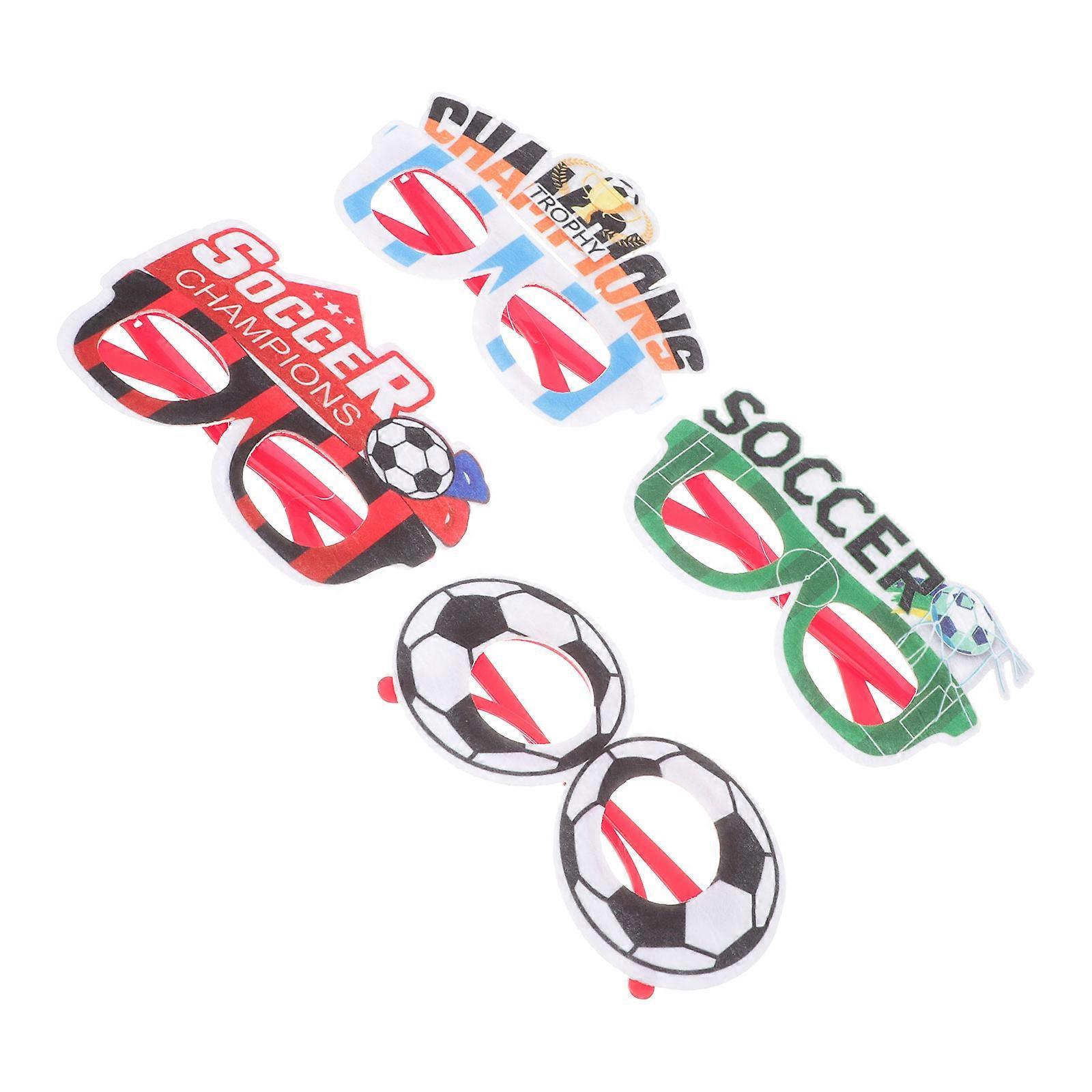 Funny Soccer Glasses Game Prop Performance Prop Red 4Pcs