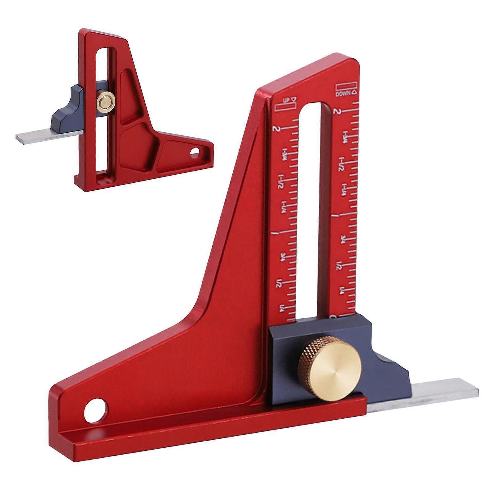 Woodworking Altimeter Circular Saw Depth Gauge Table Saw Magnetic Metric Aluminium Alloy Depth Ruler Imperial 0-2 Inch