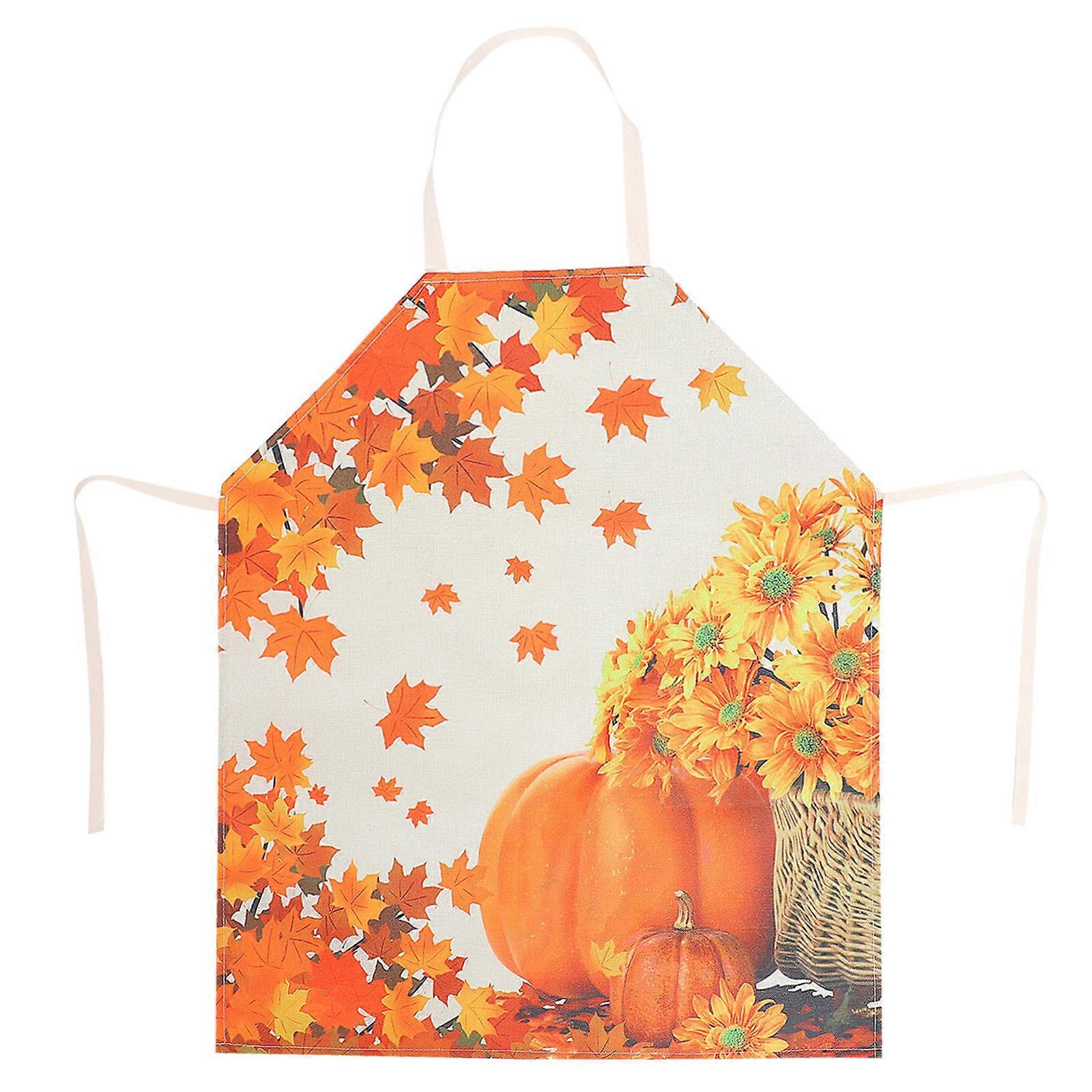 Thanksgiving Aprons For Cooking Multi Colored Rectangular Family Use 1Set