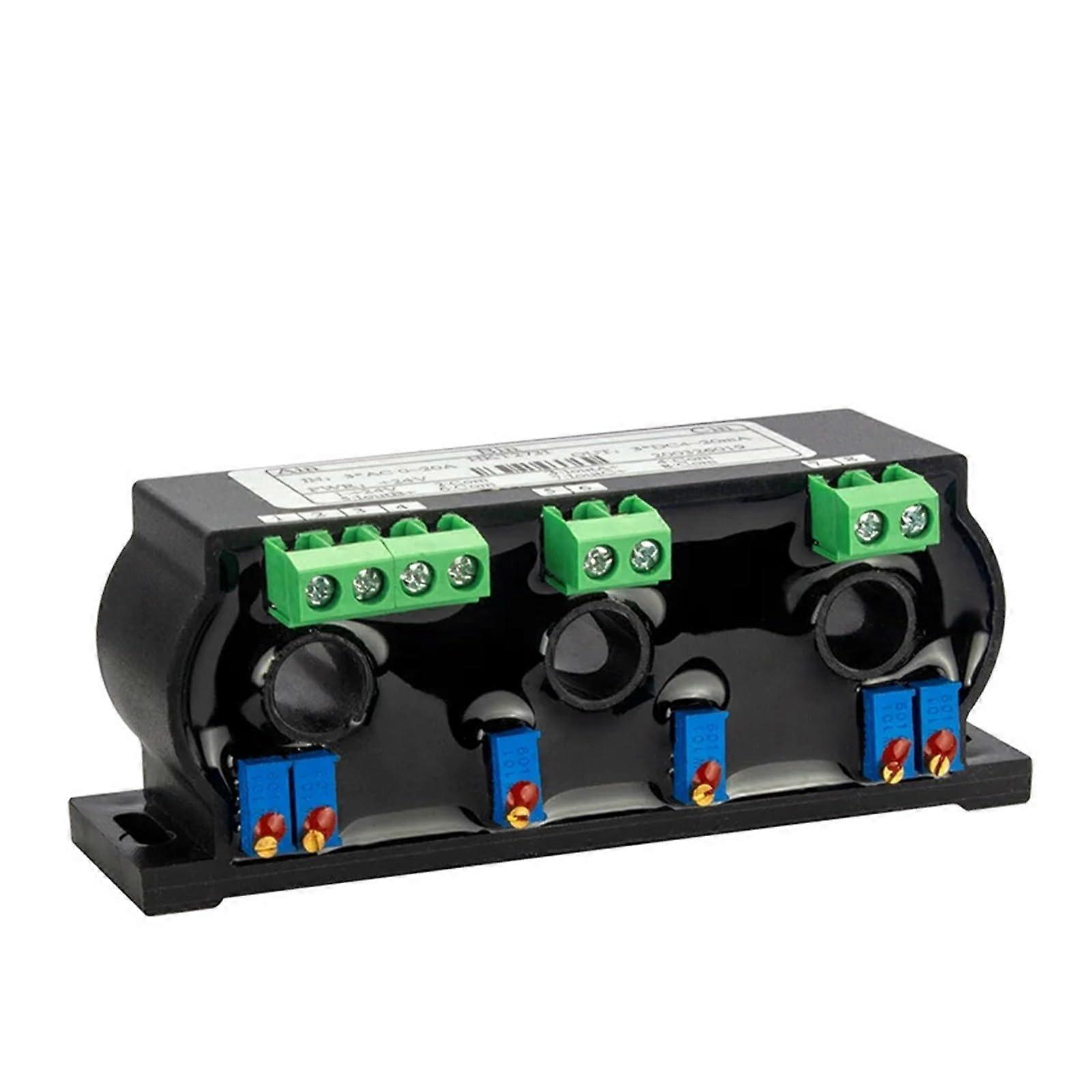 DC12V 3Phase AC Current Sensor Transmitter 020A to 420mA 010V 05V Isolated Signal Converter DC24V