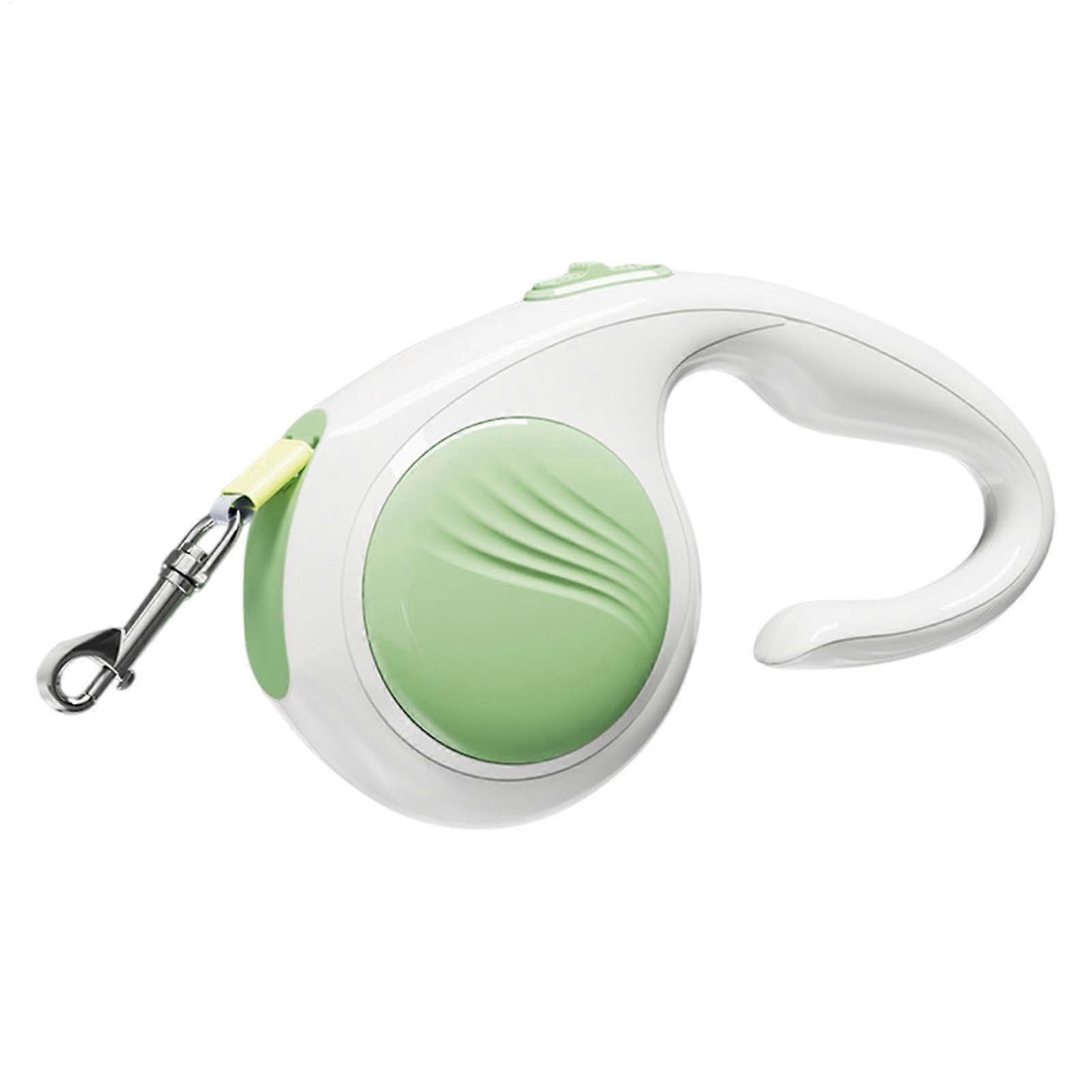 Large Retractable Dog Leash With Anti-Slip Grip, Automatic Tether Device, Green For Dogs And Cats