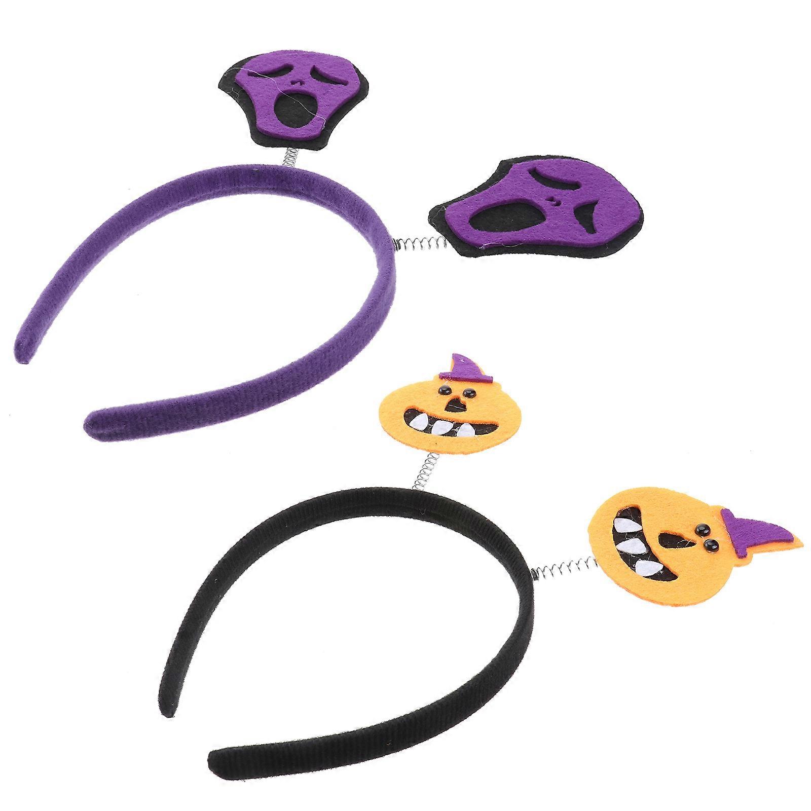 Pumpkin Headpiece Halloween Headgear Orange Fabric Comfortable 6Pcs