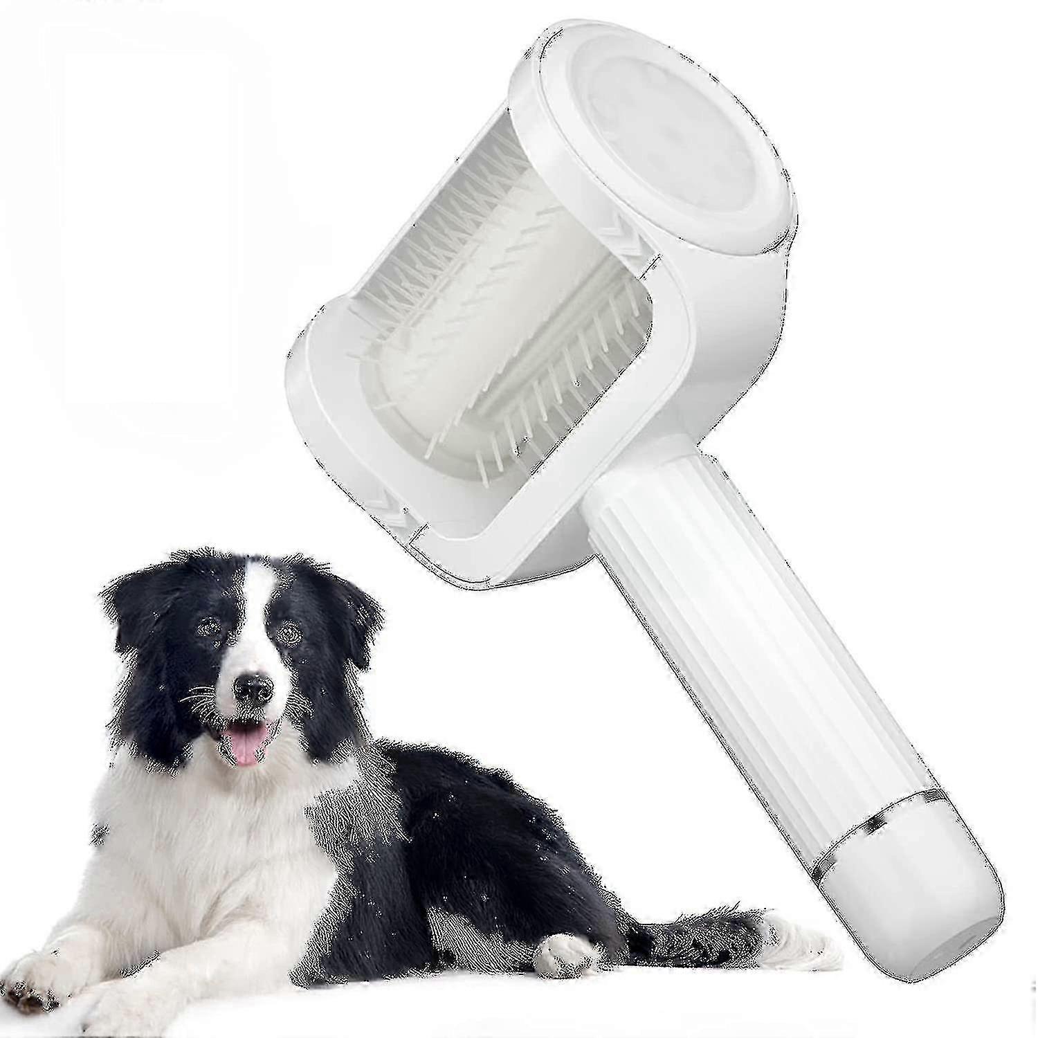 Electric Dog Brush For Long Haired Dogs Slicker Brush For Dogs Shedding High-efficiency Pet Grooming Brush Easily Cleaning Eco-friendly Portable Saves
