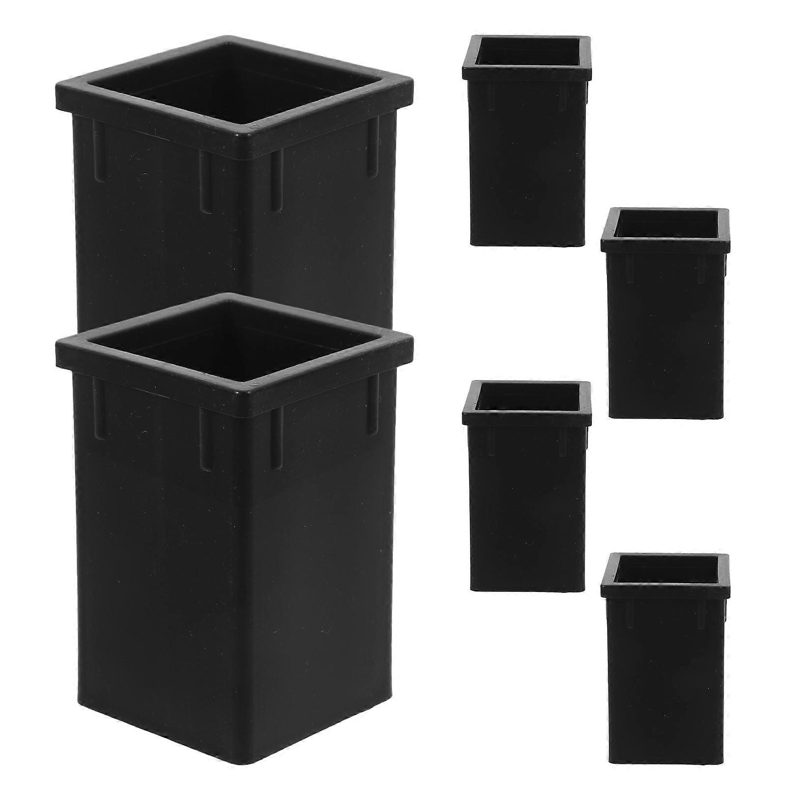 6pcs Square Tube Inserts Adapter Converter for Fitness Equipment Industrial Use Hollow Sleeve Versatile Protection Flexible Applications