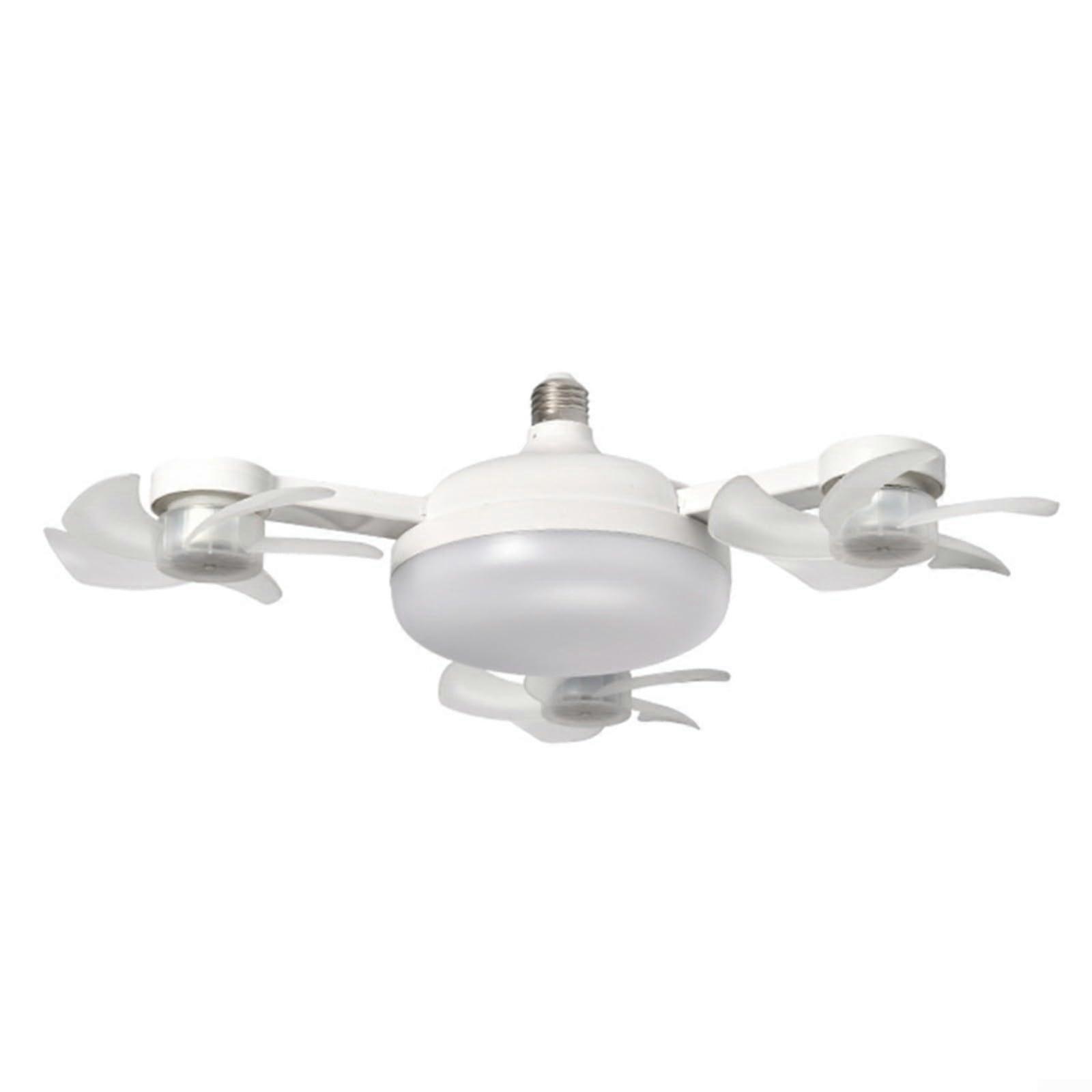 Remote Control LED Ceiling Fan, 3 Colors, Stepless Dimming, 3 Speed Levels, Timer Wall/Remote Control for Bedroom/Living Room (Three Heads)