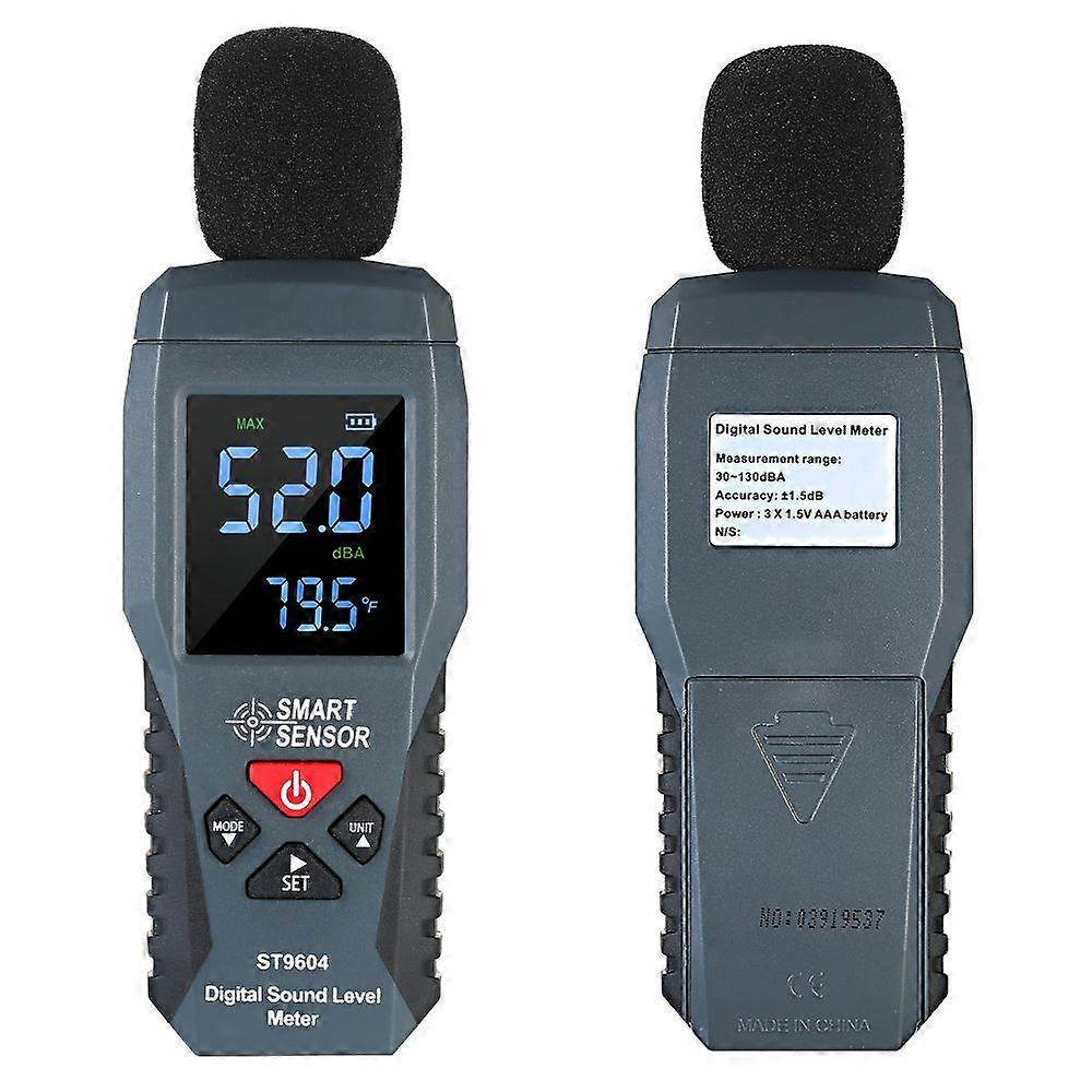 SMART SENSOR Mini Digital Sound Level Meter LCD Display Noise Meter Noise Measuring Instrument Decibel Tester 30-130dBA ST9604