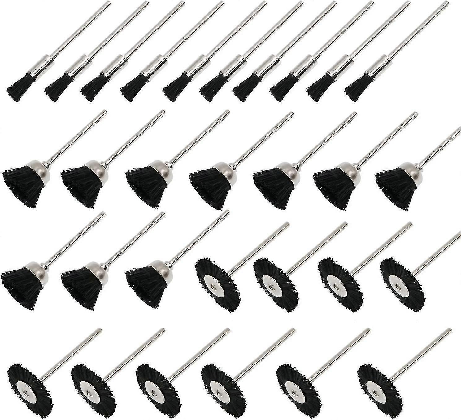 Bristle Polishing Brushes Bits Cup Wire Brush Set Soft Nylon Cleaning