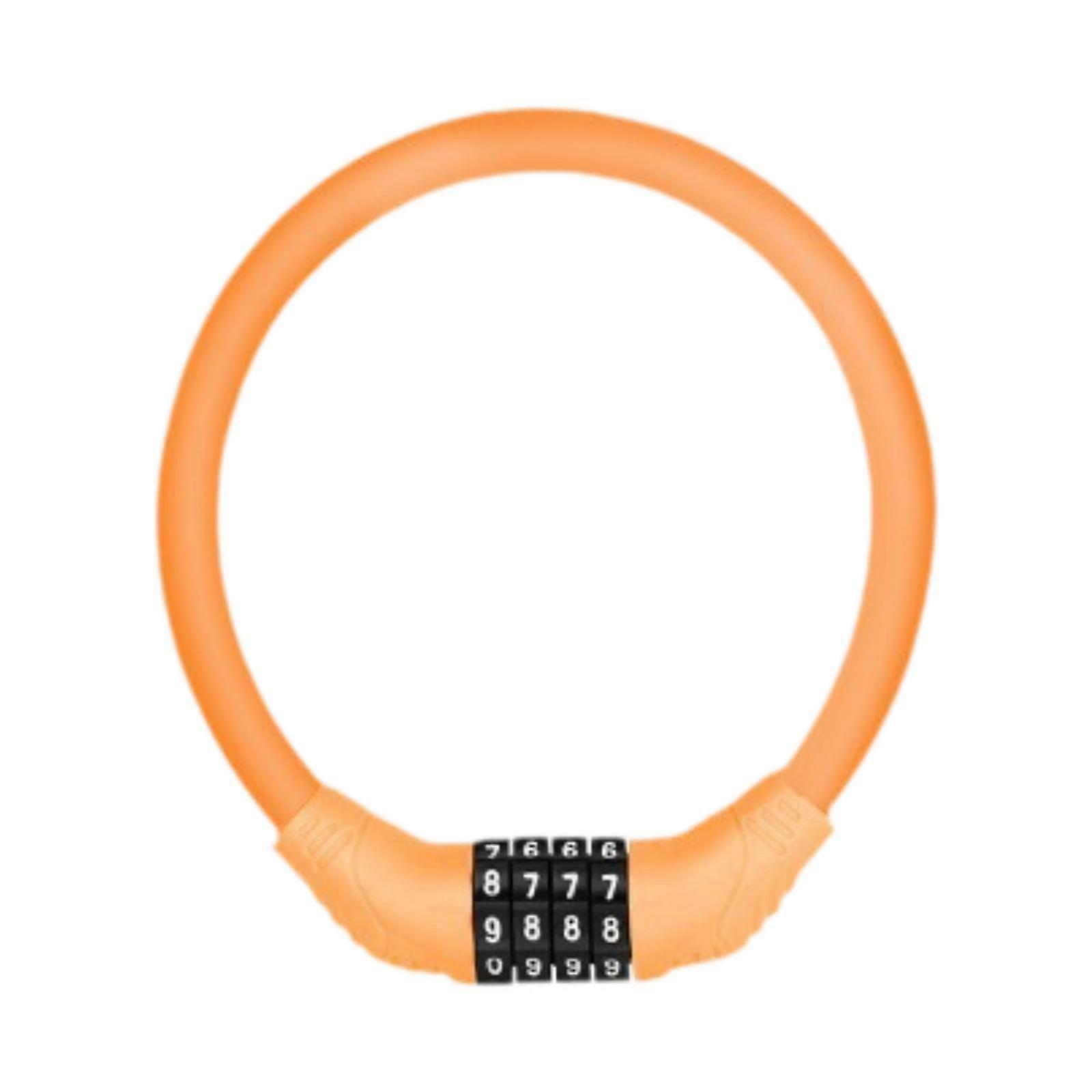 4digit code bicycle lock for electric bicycles and scooters, orange