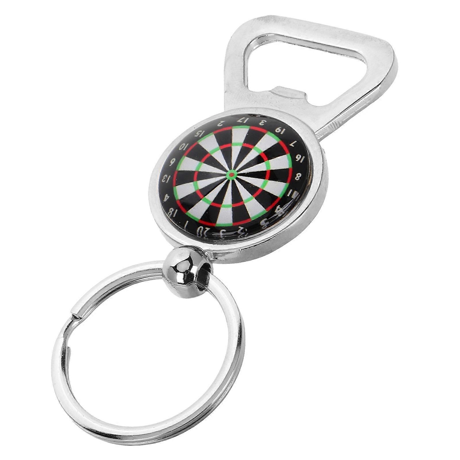 Metal Dartboard Keychain Bottle Opener – Unique Keyring for Bartenders & Home Use, Stylish Accessory for Kitchen & Bar