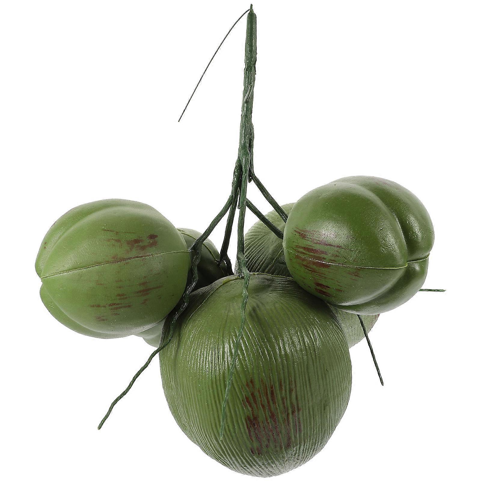 Fake Coconut Model Kitchen Display Prop Home Decoration Floral Arrangement 37X35X27CM Oval Shape 5Coconuts