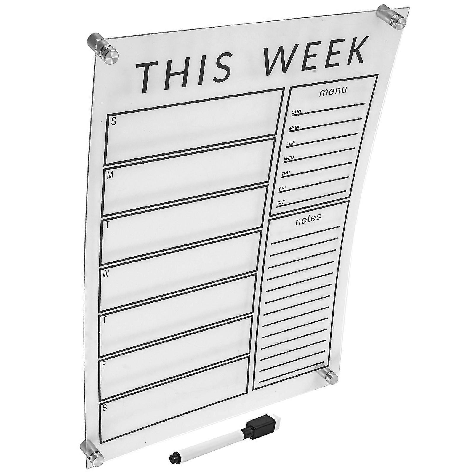Planning Weekly Plan Message Board Memo Board for School Use 40X29.7CM 1Set
