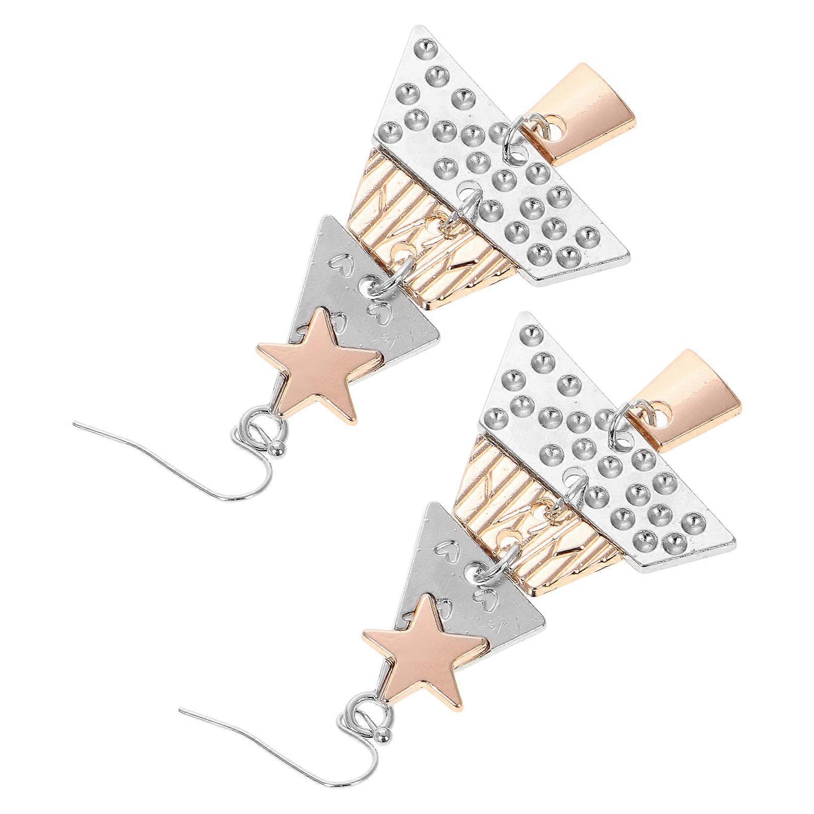 Happy New Year Earrings with Snowflake for Holiday Parties and Decor in Assorted Color 1 Pair
