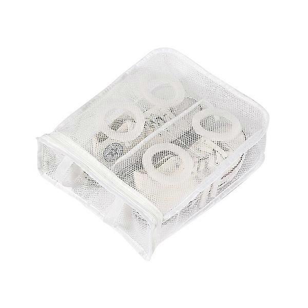 Mesh shoe bag for washing machine Anti-deformation zipper Laundry bag Travel shoes Clothes storage bag Shoe drying tool (Large square)