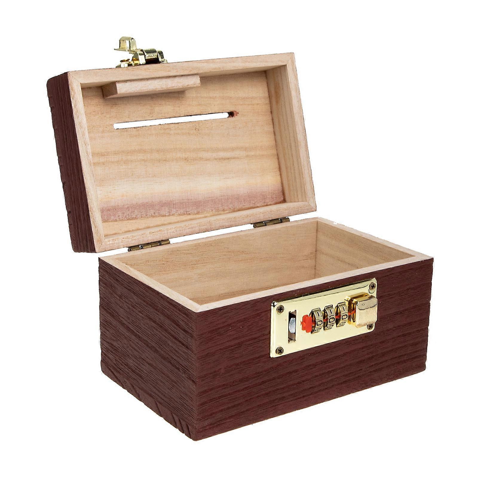 Retro Pirate Treasure Box with Creative Lock Design for Storage Brown Color Looks Great as Decor