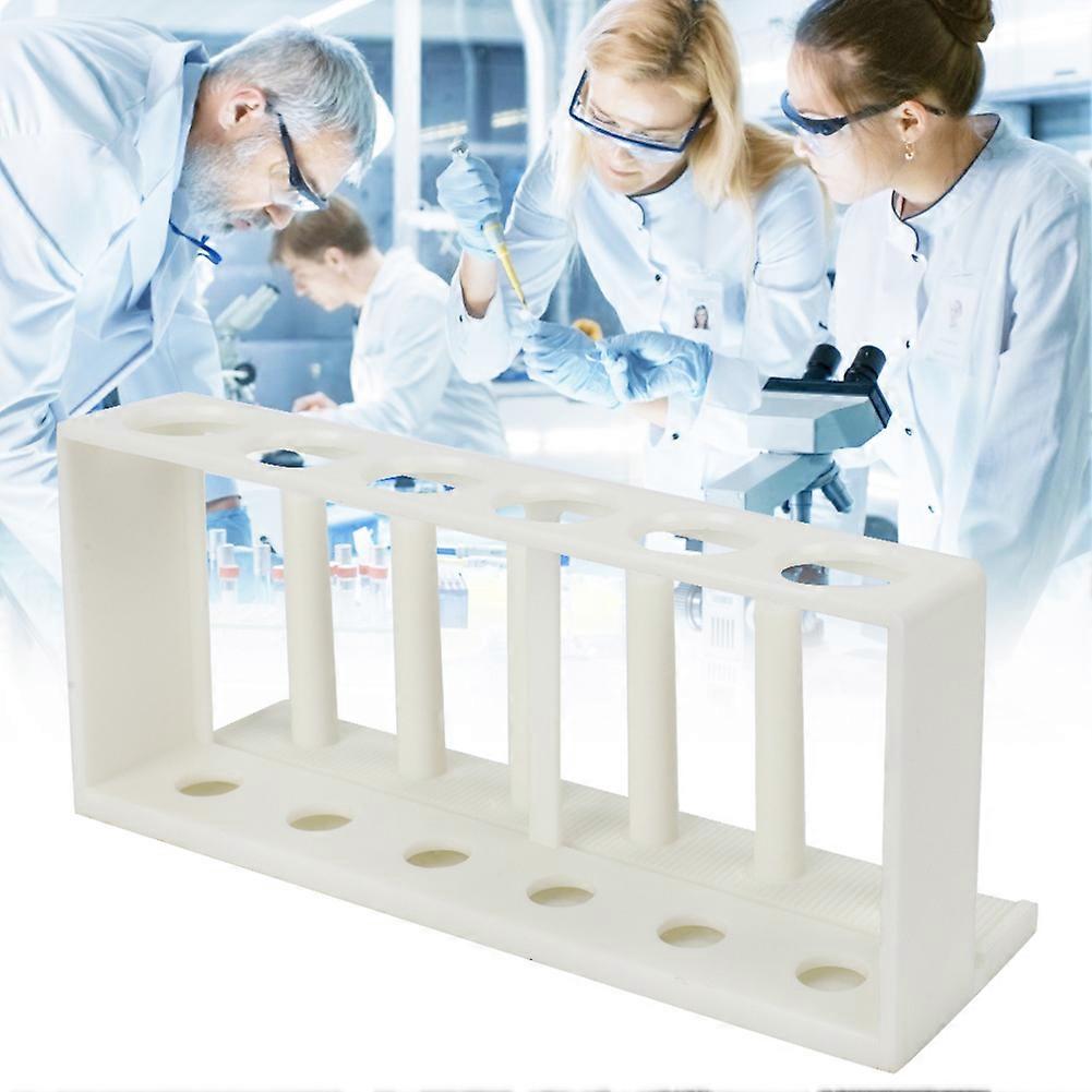 2pcs 6 Hole 6 Pillar Test Tube Rack White Plastic Centrifuge Tube Holder Lab Supplies