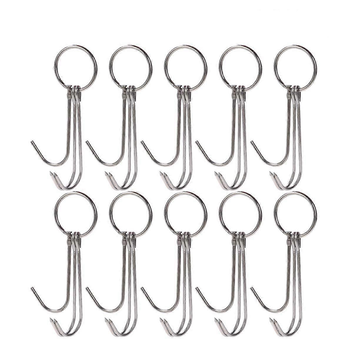 Stainless Steel Meat Hook for Hanging Meat Ideal for Butchers Hunters and BBQ Enthusiasts 10 Pieces