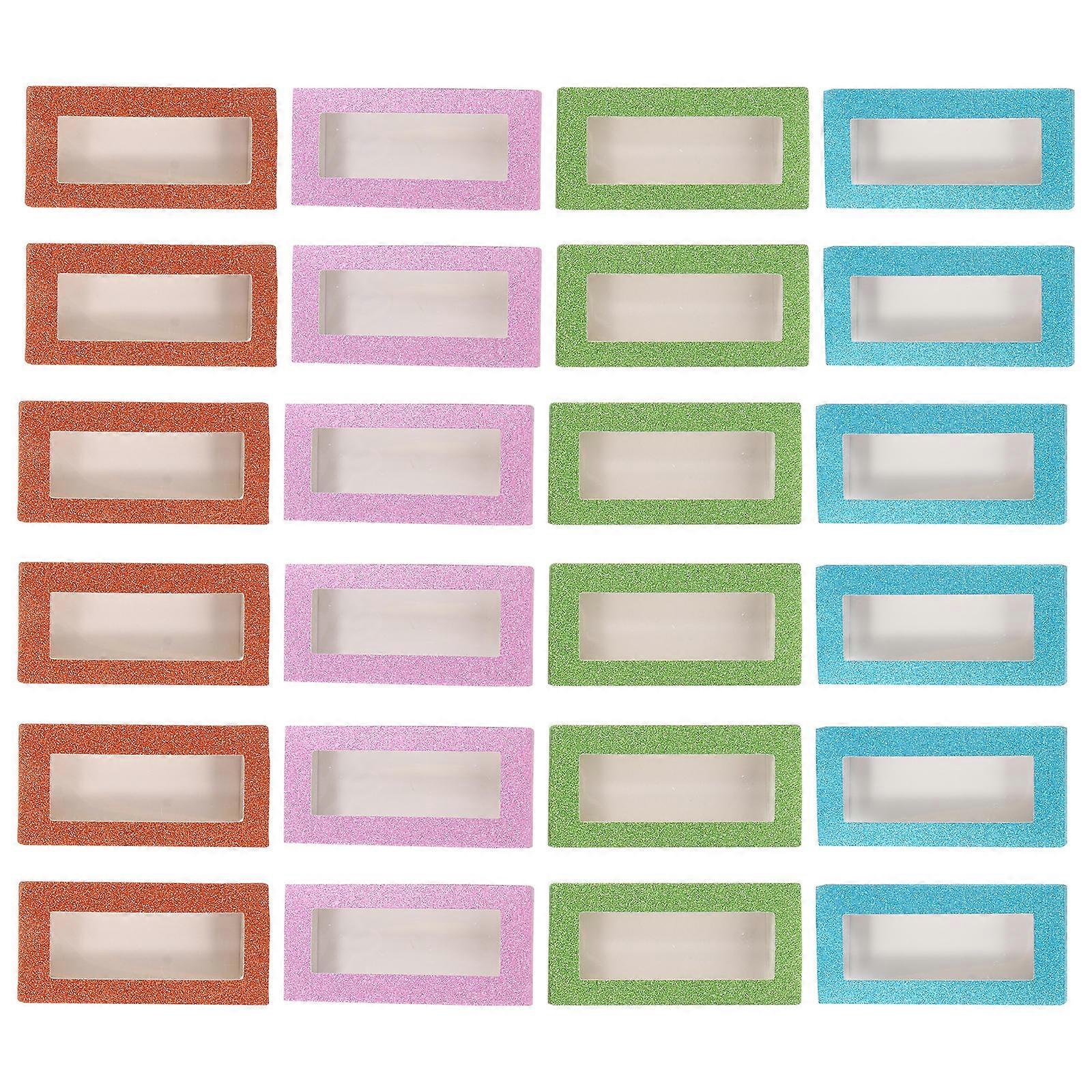 24pcs Lightweight Eyelash Box for False Lashes – Portable, Color Coded Storage Case for Travel and Easy Organization