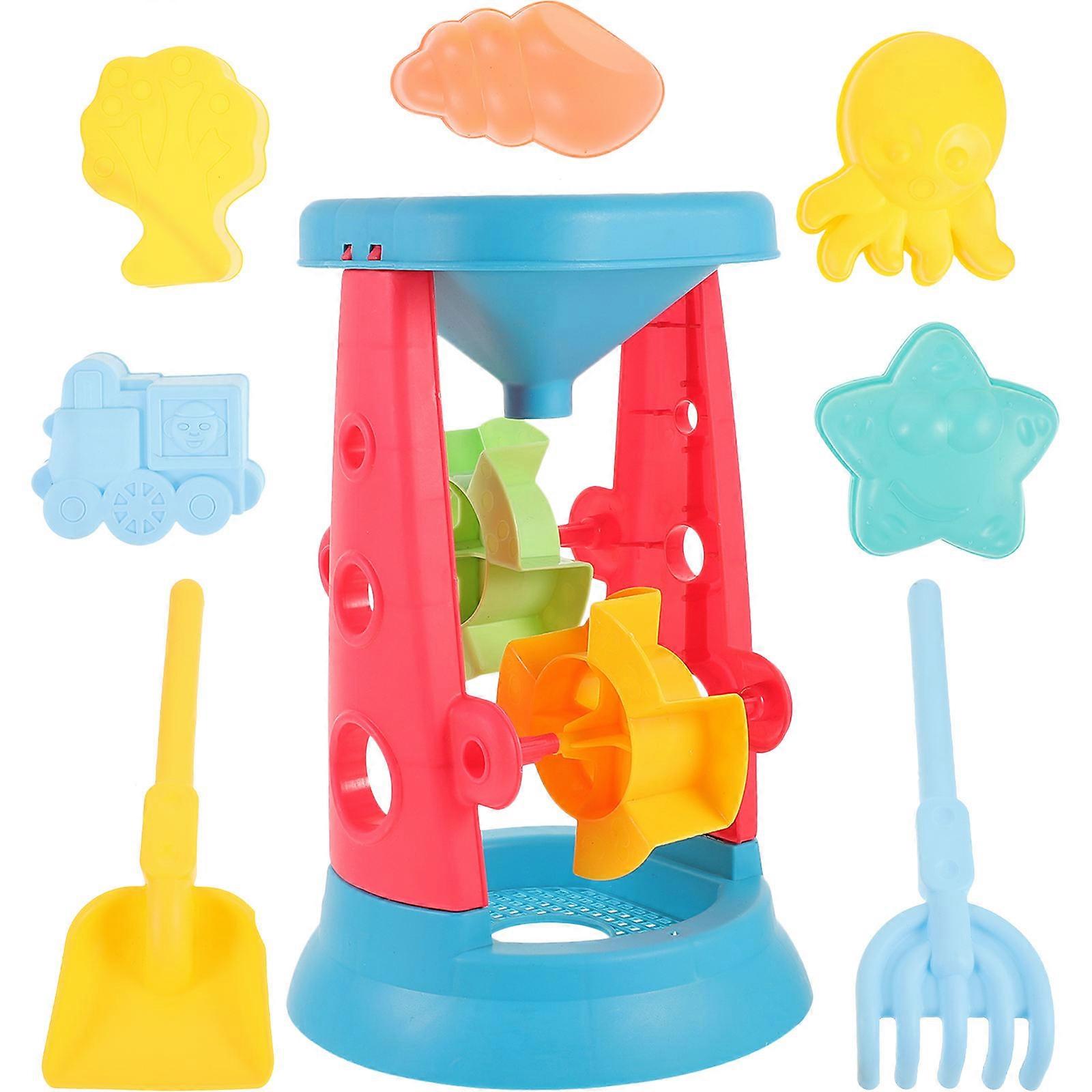 Macaron Toy Set 8 Piece Beach Play Tools for Kids Safe Plastic Assorted Color