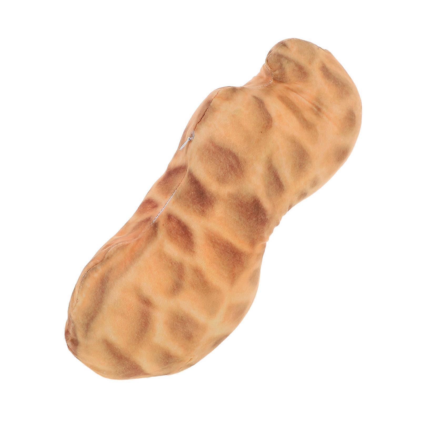 Cute Peanut Plushie Pillow Soft Stuffed Cushion for Sofa Chair Decor Huggable Throw Pillow for Back Support and Play