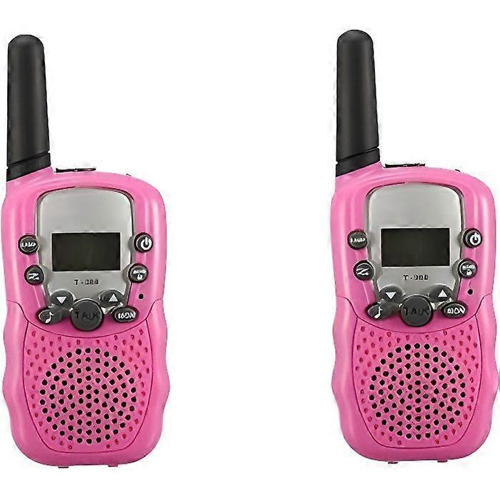 8 Channel Kids Walkie Talkies PMR Pink - 3 km Walkie Talkie System with LED Light