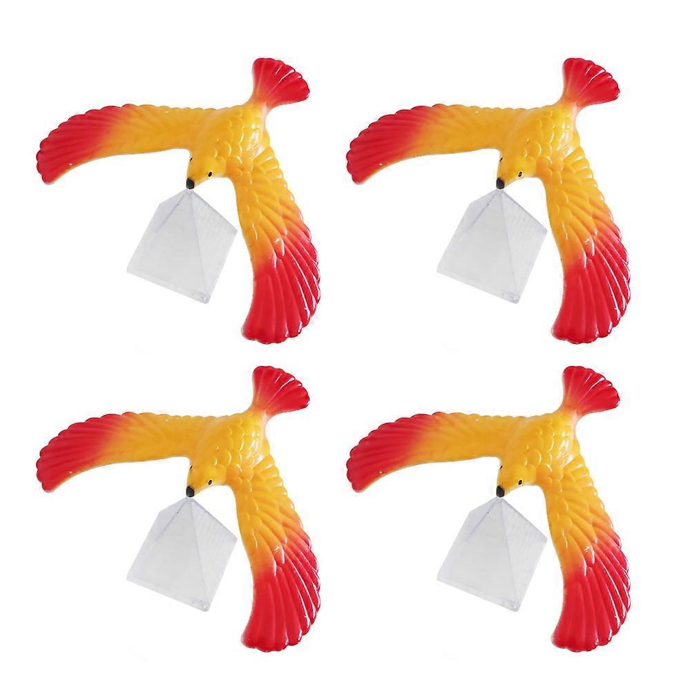 4pcs Adorable Plastic Balance Eagle Educational Toy for Skill Development Fun Gravity Plaything in Random Colors