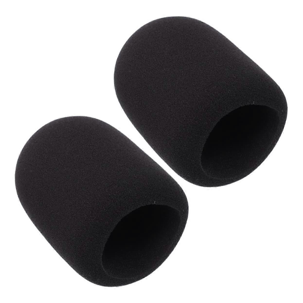 2 pieces microphone foam covers, moistureproof protective covers for sweat and wind noise