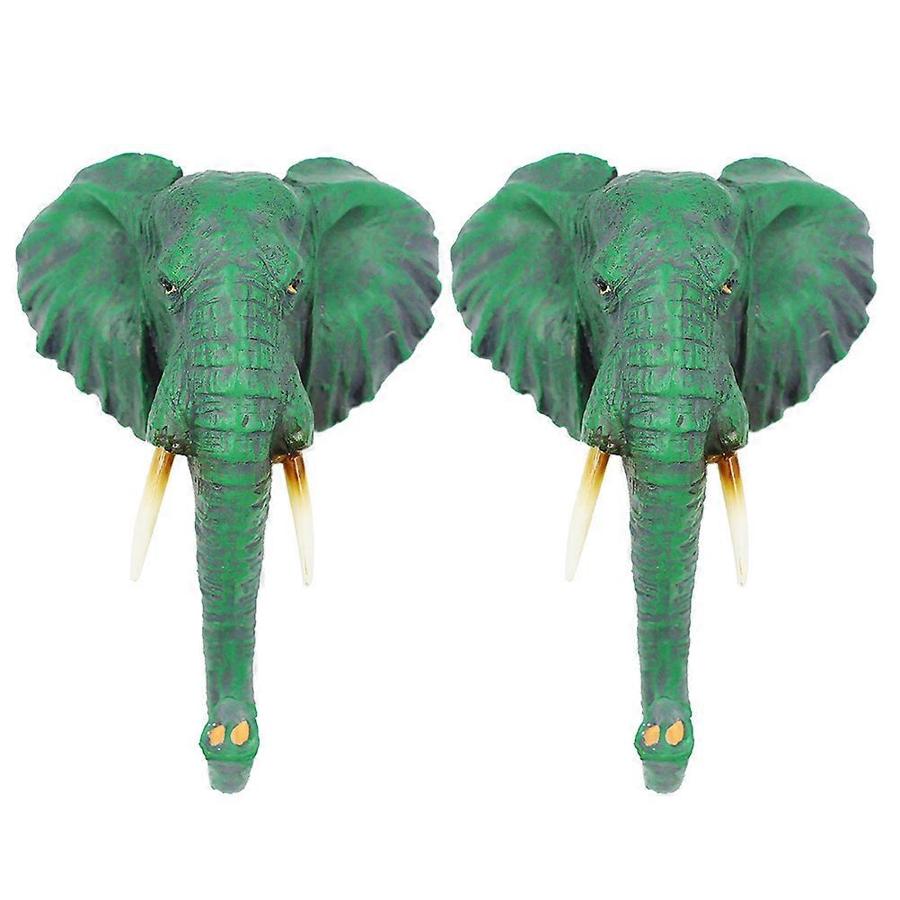 Coat Hook With Vintage Animal Shape Elephant Head Design Ideal For Home Organization At 11x15.5cm 2Pcs