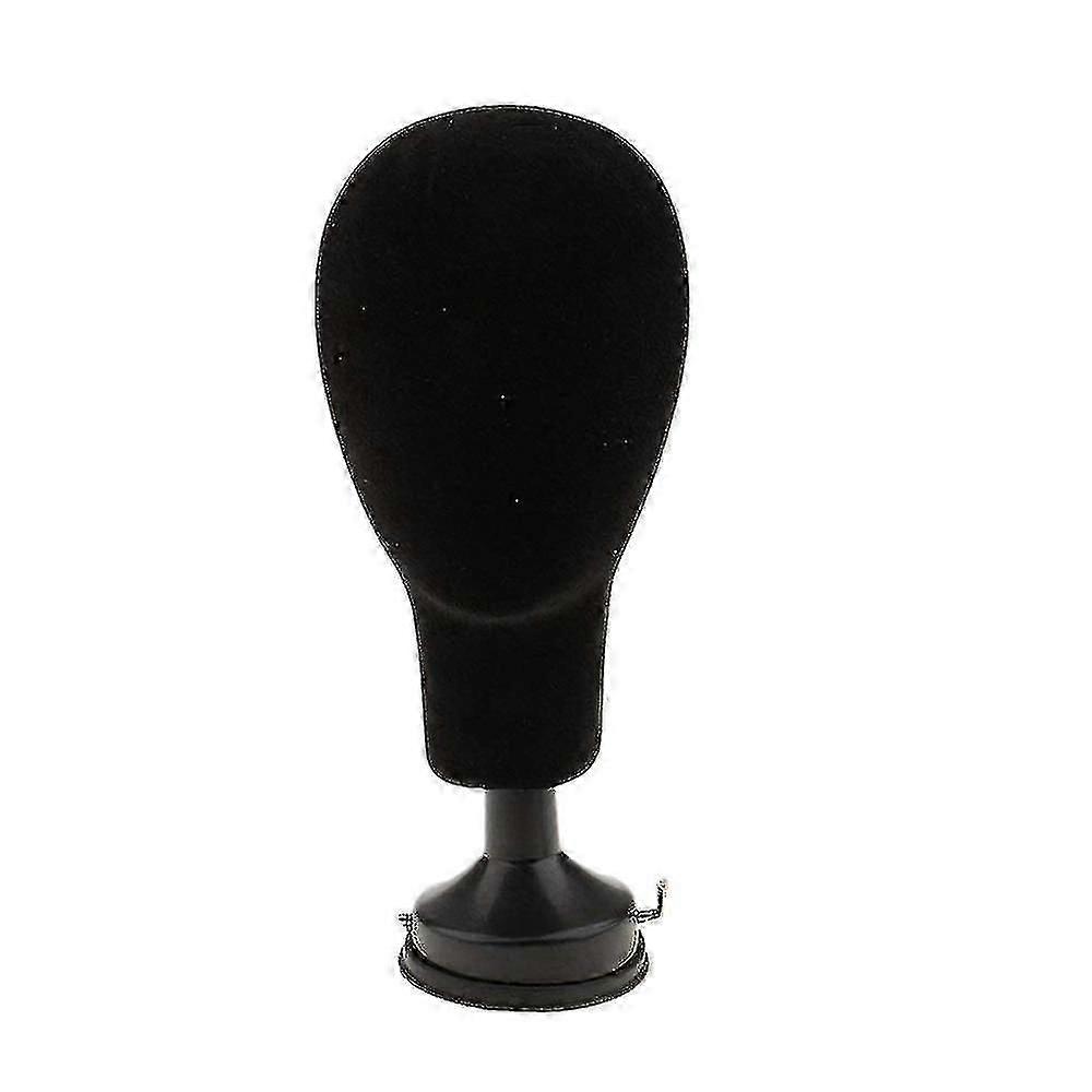 Flocking Foam Mannequin Head Model Wigs Glasses Display Holder Black