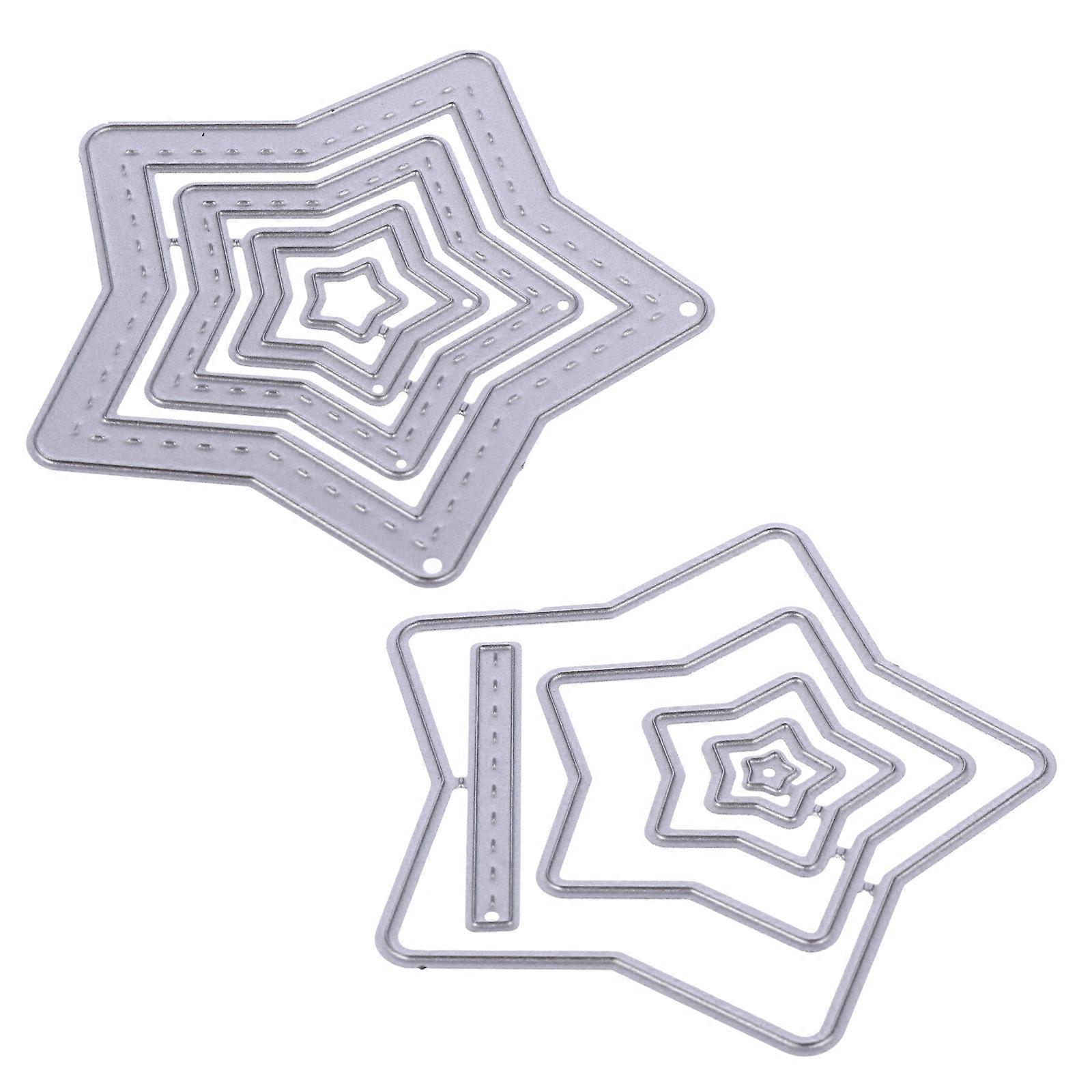 Fine Metallic Star Cutting Die 1 Set For Scrapbook Making Art Supplies 16.3x1x1CM Drawing