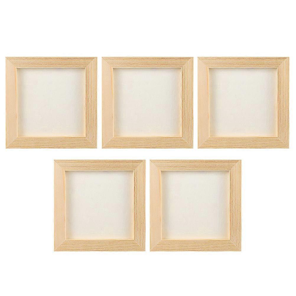 Childrens Picture Frames Wooden Painting Frame Hands On Ability Development Kindergarten Use Simple Style 5Pack