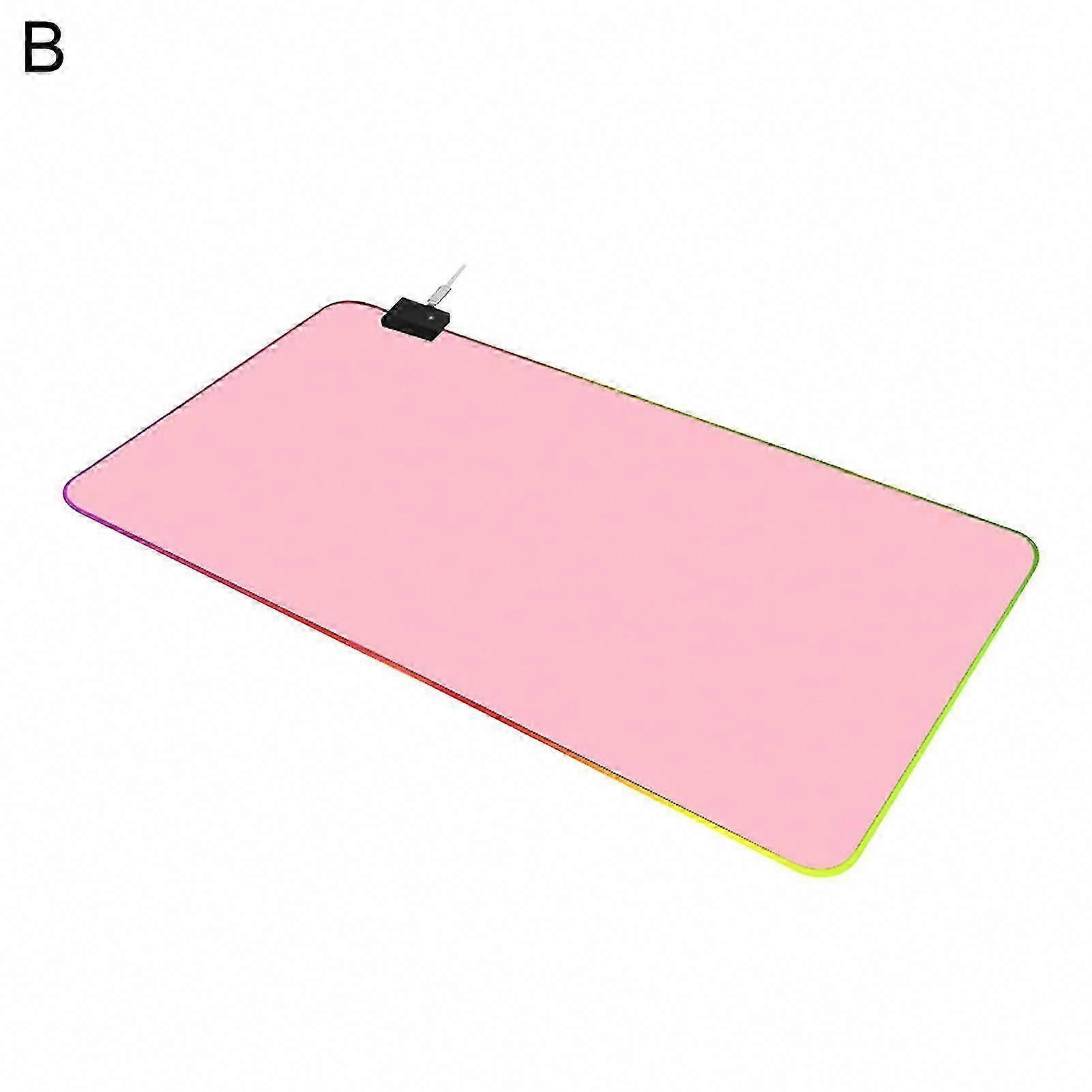 RGB LED Gaming Mouse Pad - Large Anti-Slip Keyboard Mat with Colorful Light Effects for PC