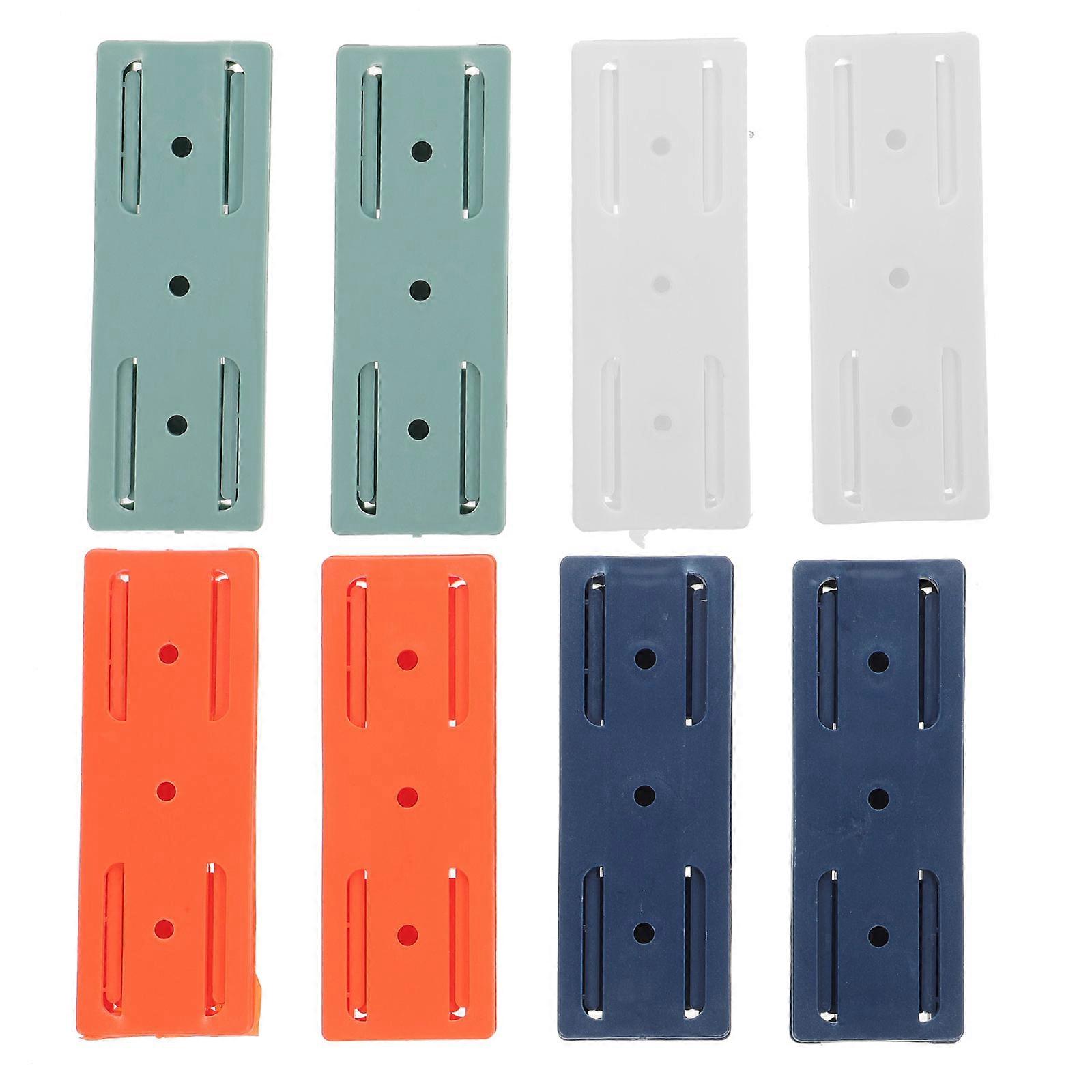 8pcs Power Strip Hanging Holder Adhesive Socket Organizer for Wall Storage, Suitable for Tiles, Easy Installation, Strong Bearing Capacity