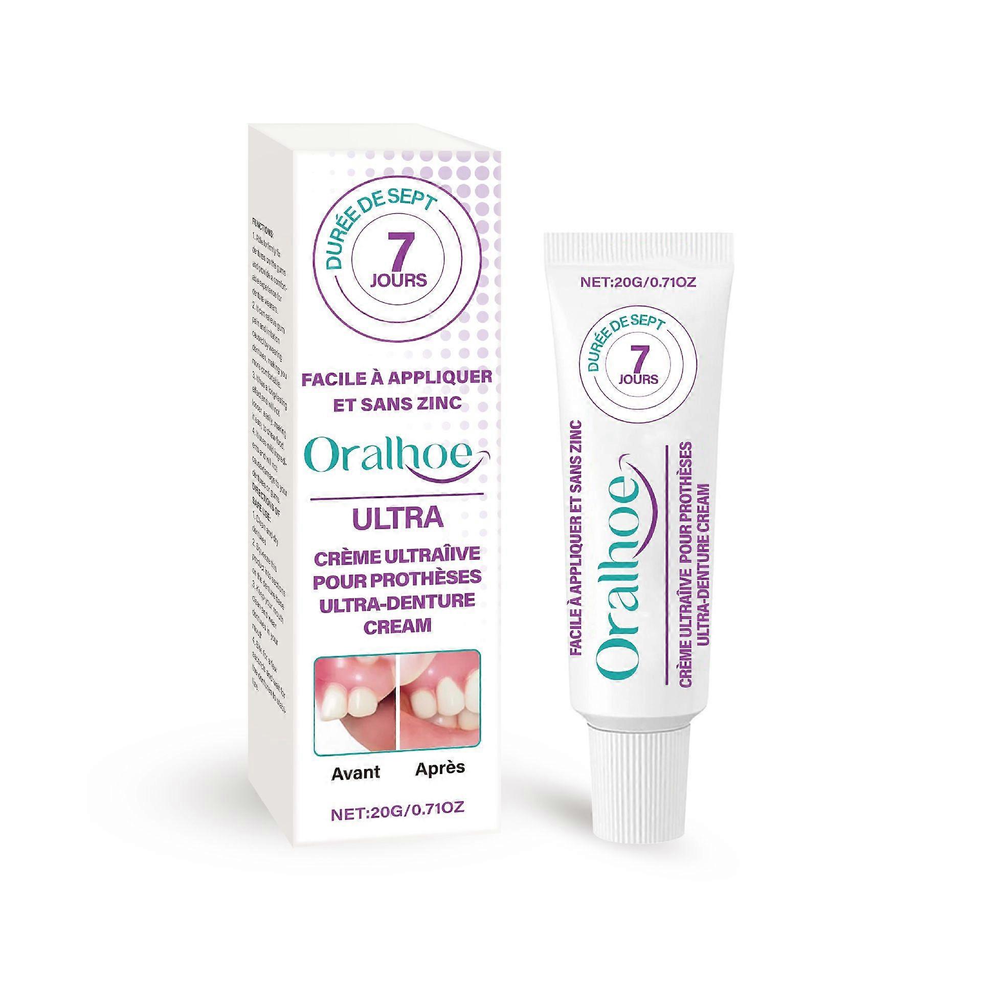 Denture Adhesive, Thermoplastic Denture Adhesive, Reliner for Upper and Lower Dentures, Comfortable, Secure Denture Grip for Up to 7 Days
