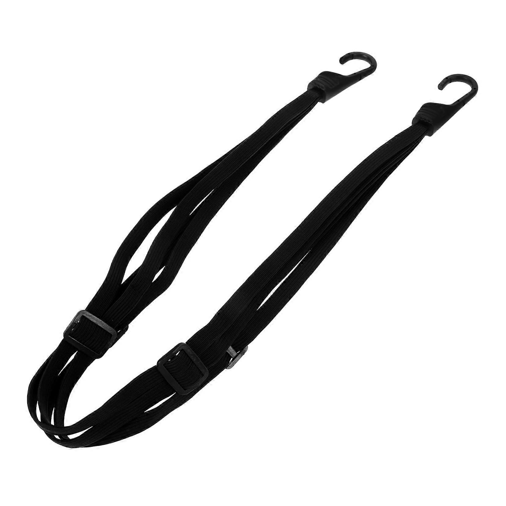 Bicycle Strapping Elastic Carrier Luggage Tie Strap Elastic Cargo Lashing Strap Helmet Rope Motorcycle Rope Black Rubber