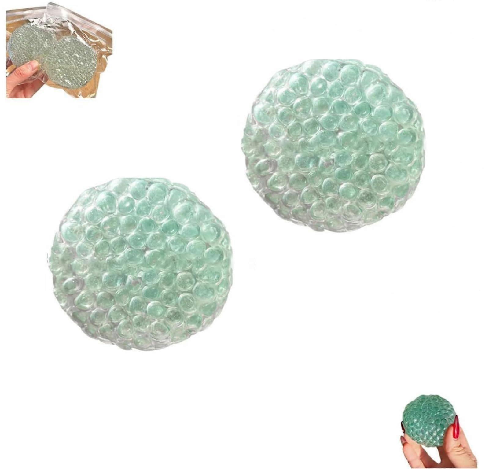 2er-Pack Adult Stress Balls, 5 Cm Transparent Gemstone Fidget Toy, Lightweight Crystal Design, Long-Lasting Materials