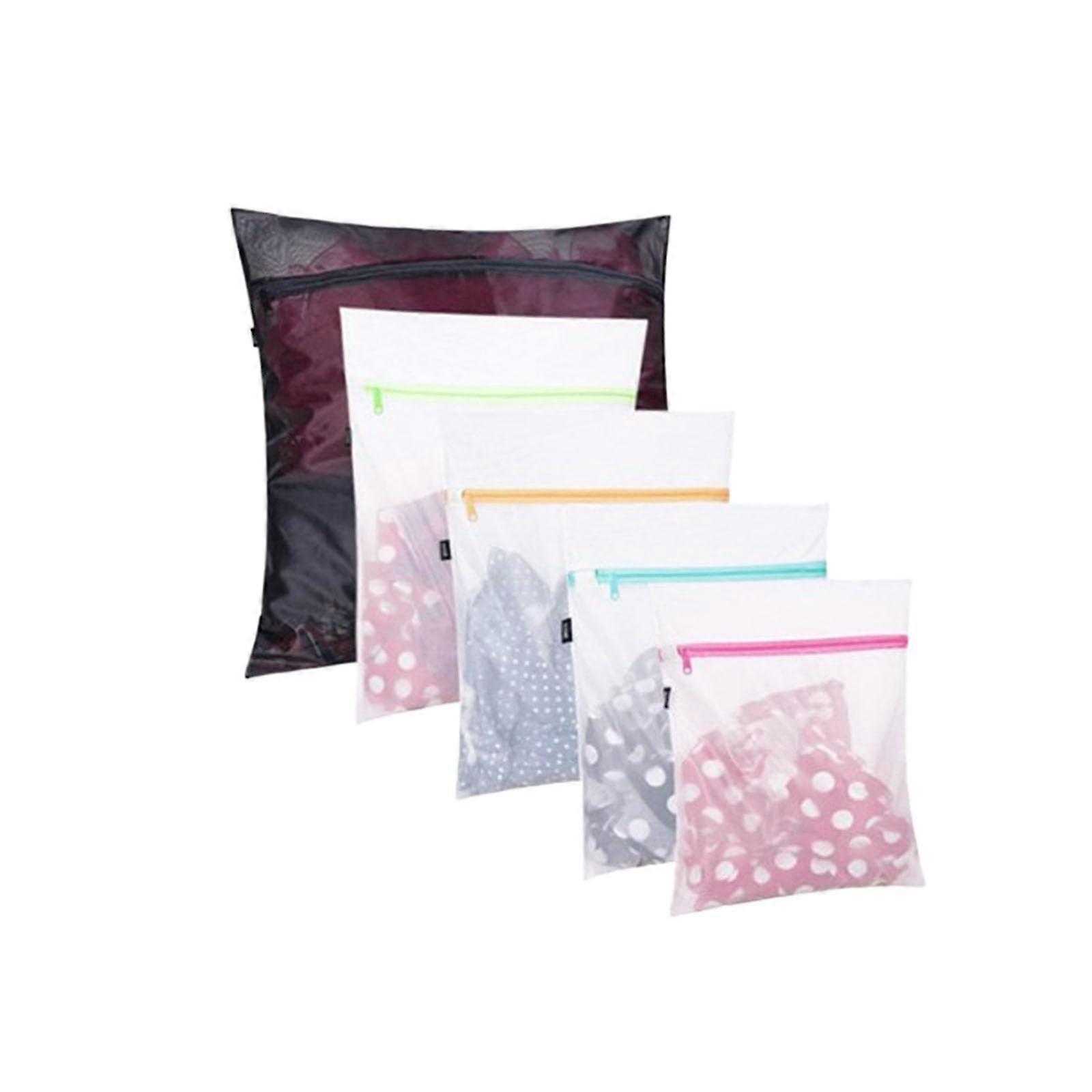 5Piece Laundry Bag Set, Large Mesh Washing Bags for Machine Wash