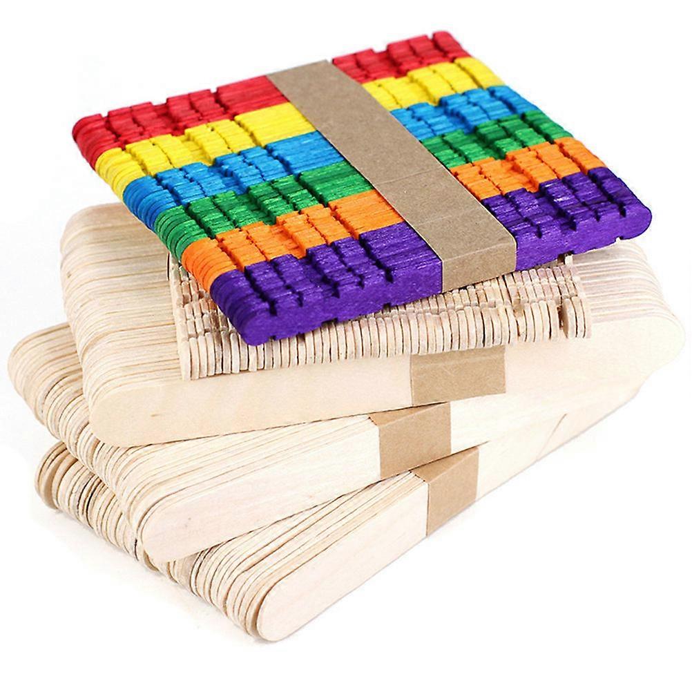 Patchwork Craft Wood Sticks Creative Crafting For Children Classroom Use Assorted Color 50Pcs