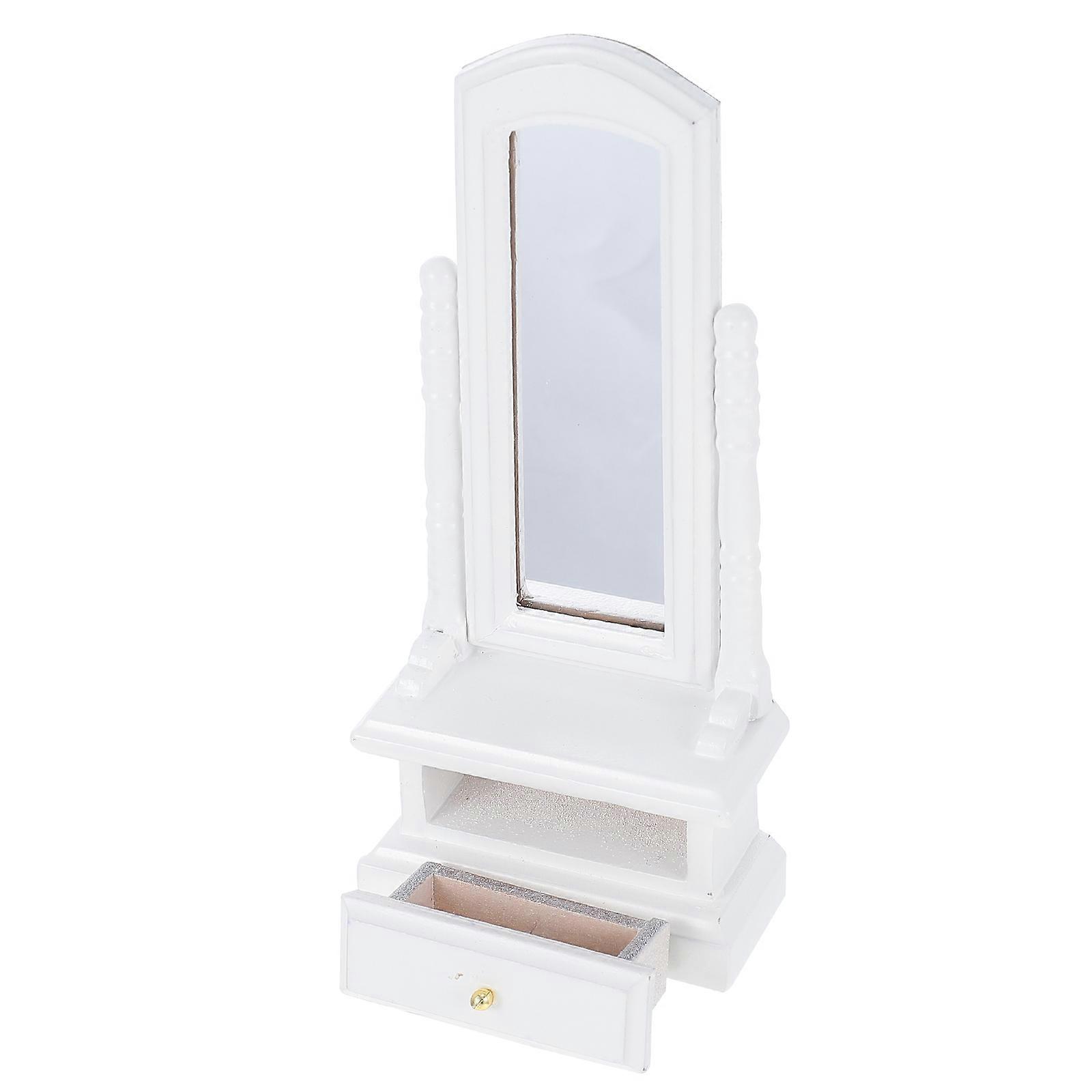 Ornament Miniature Landscape Mirror House Models White 1Set