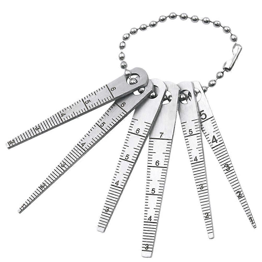 High-Precision Welding Inspection Gauge Set 6Pcs Taper Metric Measuring Tool Crafted from Stainless Steel for Thread Debugging