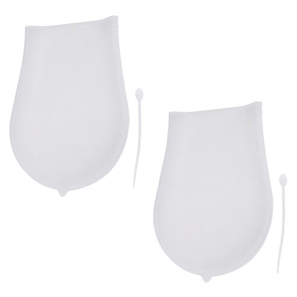 Reusable Silicone Kneading Bag Perfect For Home Users 30x21cm White With Versatile Functionality 2Set