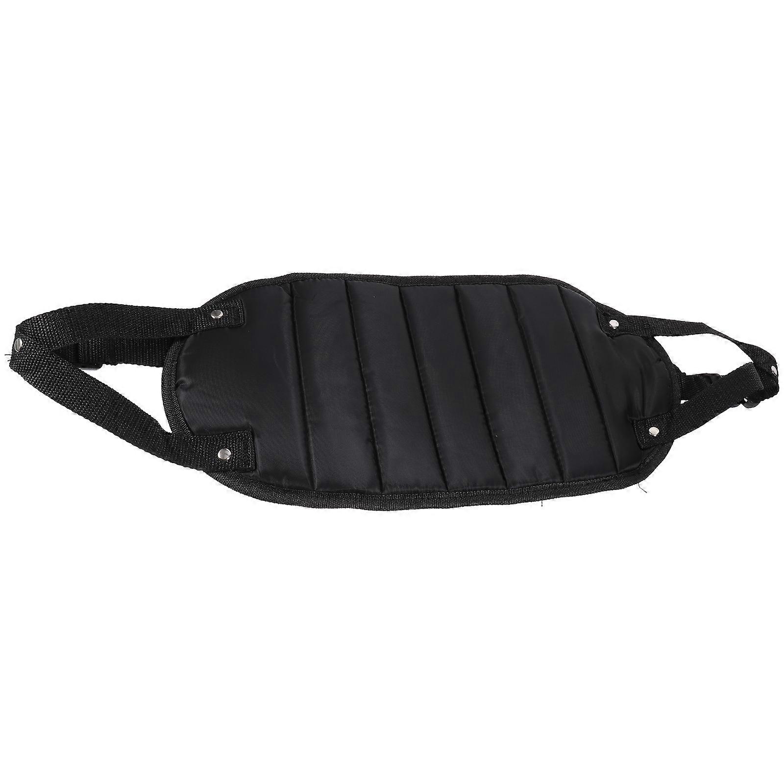 Portable Foot Sling Travel Hammock for Airplane Flight Train Office Use with Oxford Cloth Black