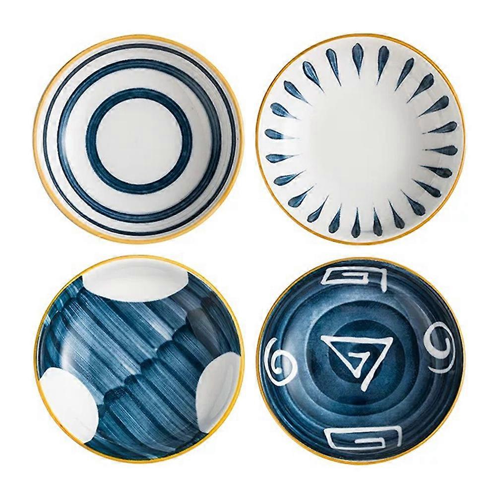 4個のセラミックディップボウル醤油と調味料用の小皿セット