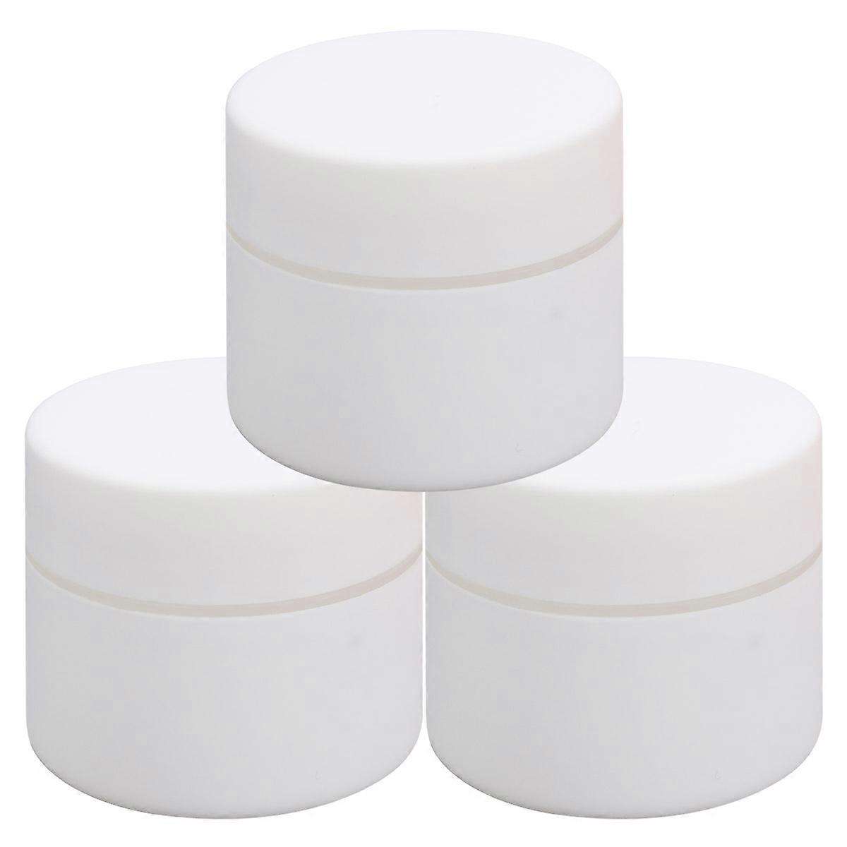 Portable Cosmetic Containers Empty Cream Jars for Travel Use Made of PP Lightweight White 50g