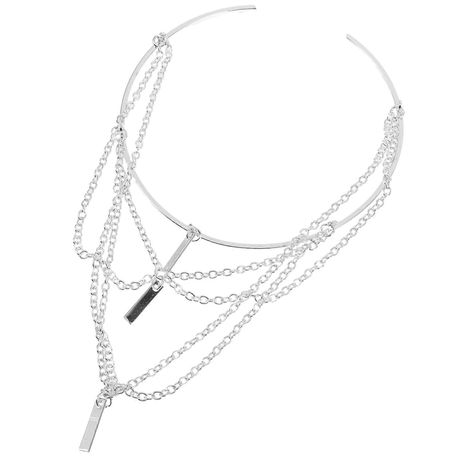 Here's a polished product description based on your input:

 

**Elegant Chain Arm Cuff Bracelet for Women – Adjustable & Lightweight Open