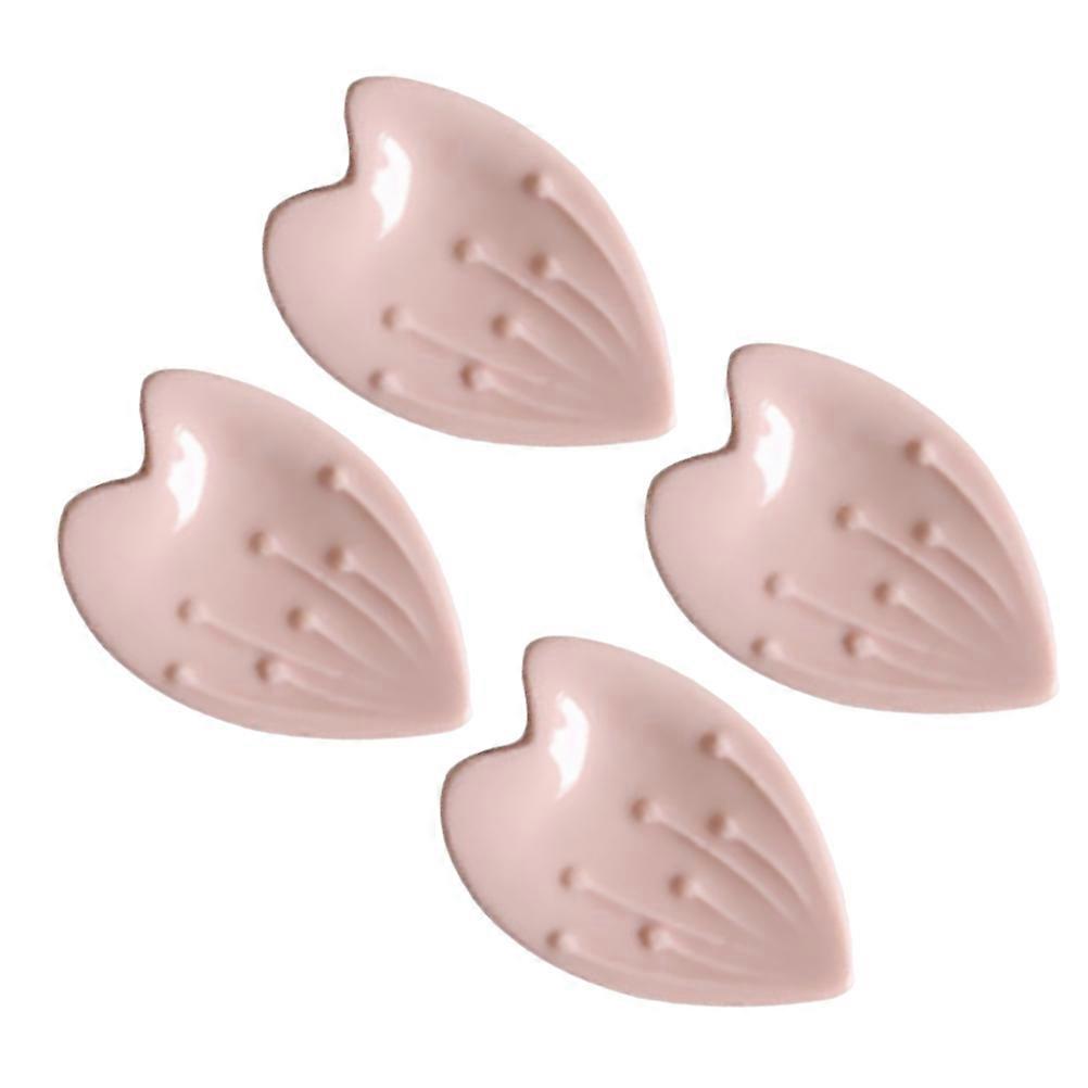 Chopsticks Rest Stand Featuring Cherry Blossom Pattern For Restaurant Use In Pink Ceramic Material Stable Placement 4Pcs