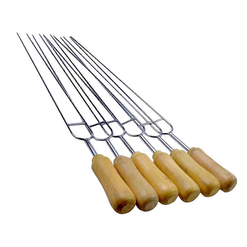Stainless Steel Corn Holders BBQ Tool Ideal For Outdoor Cooking U Shape Multi Colored Design 6Pcs