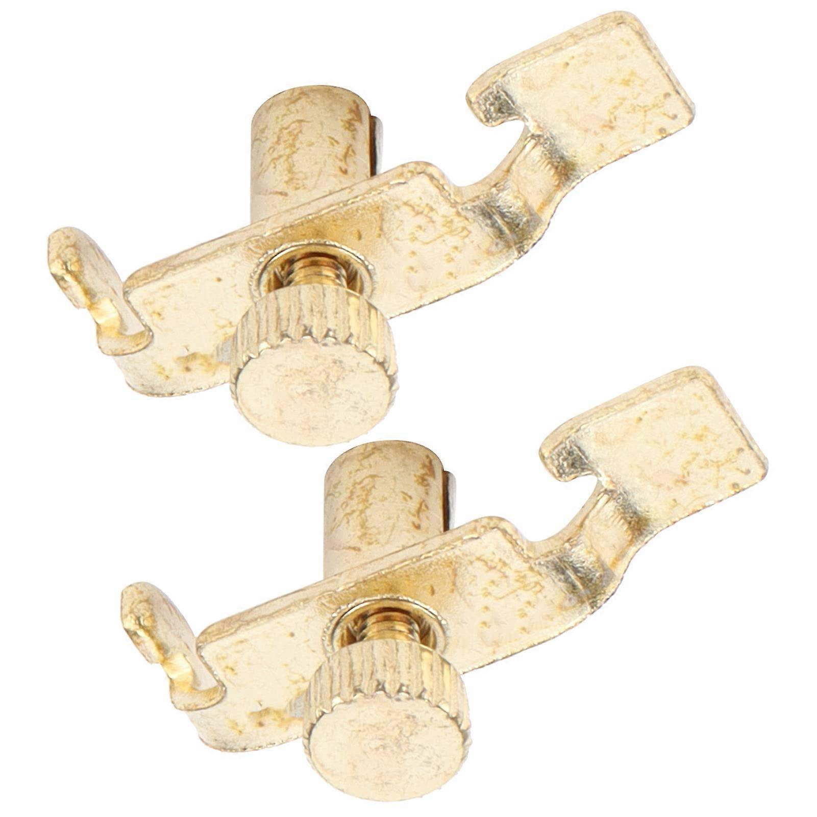 ERHU Fine Tuner Metal Clamp Holder For Erhu Instrument Gold 2pcs Adjustable Tuning Accessory